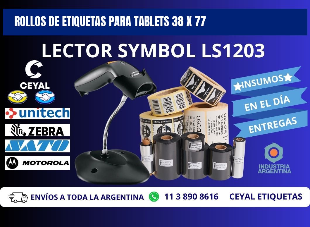 ROLLOS DE ETIQUETAS PARA TABLETS 38 x 77