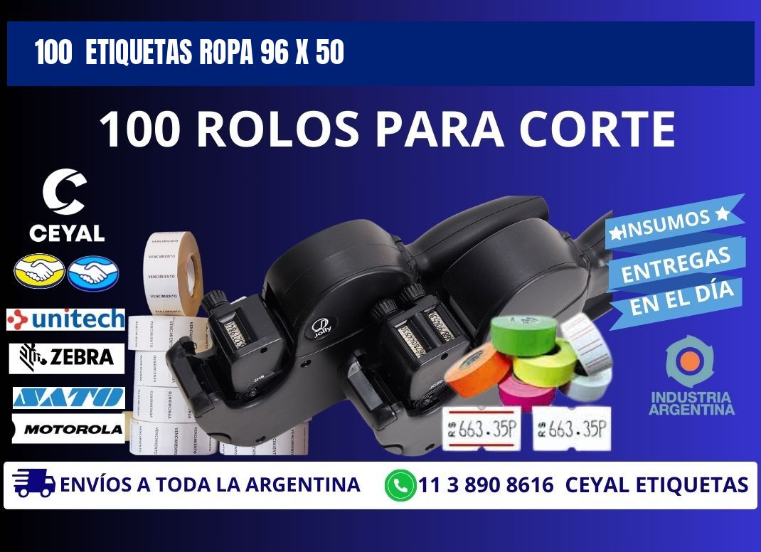 100  ETIQUETAS ROPA 96 x 50