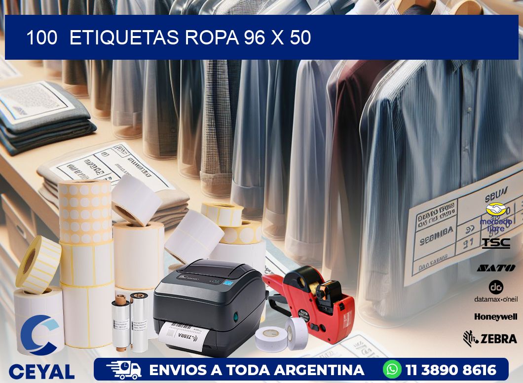100  ETIQUETAS ROPA 96 x 50