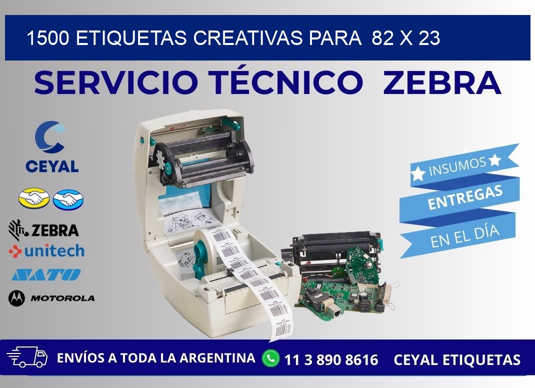 1500 ETIQUETAS CREATIVAS PARA  82 x 23