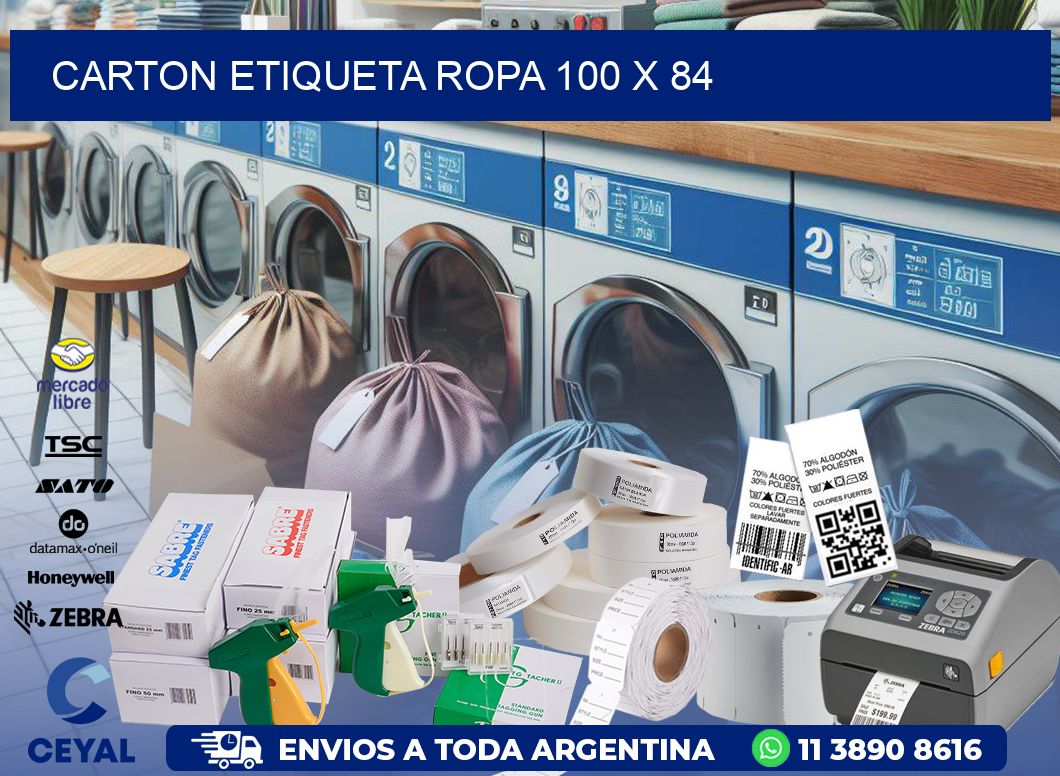 CARTON ETIQUETA ROPA 100 x 84