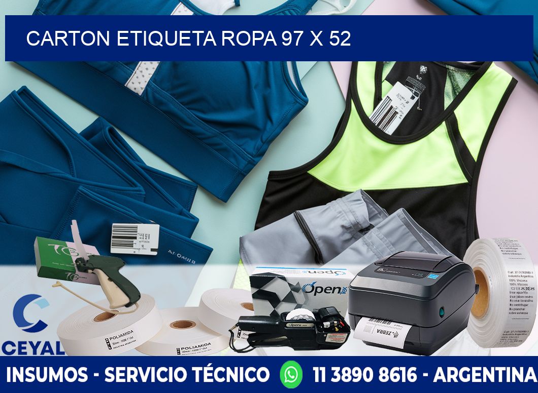 CARTON ETIQUETA ROPA 97 x 52