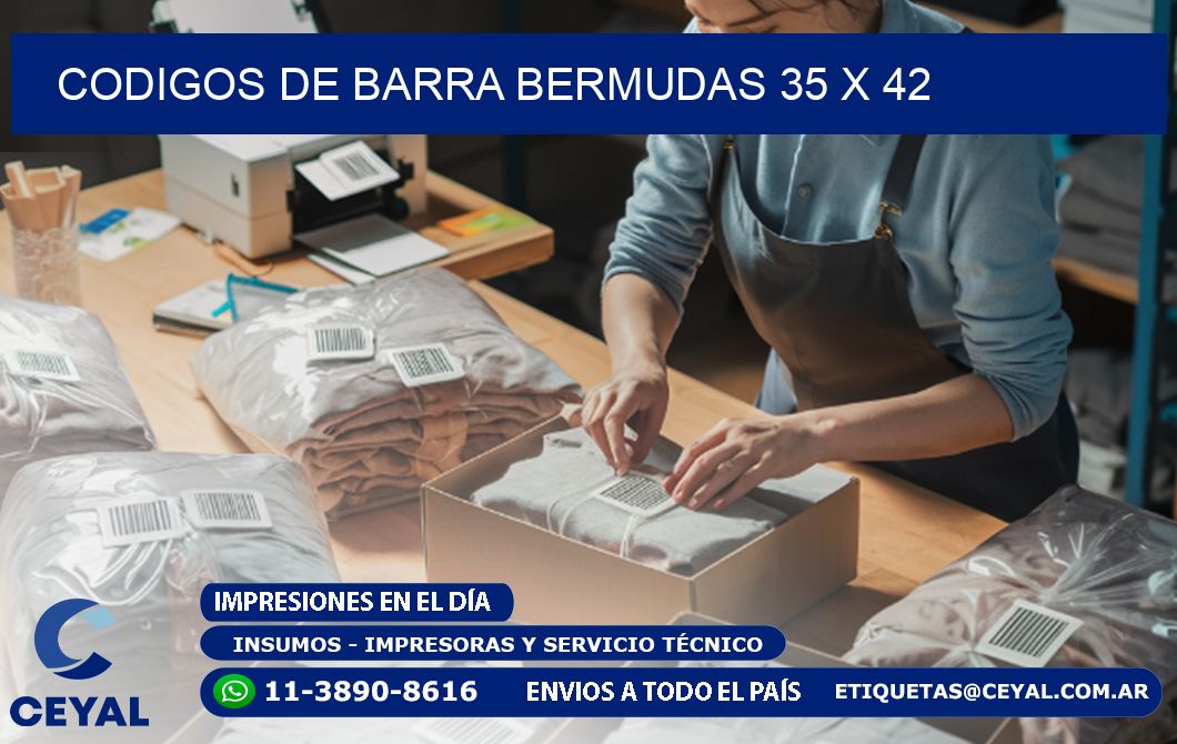 CODIGOS DE BARRA BERMUDAS 35 x 42