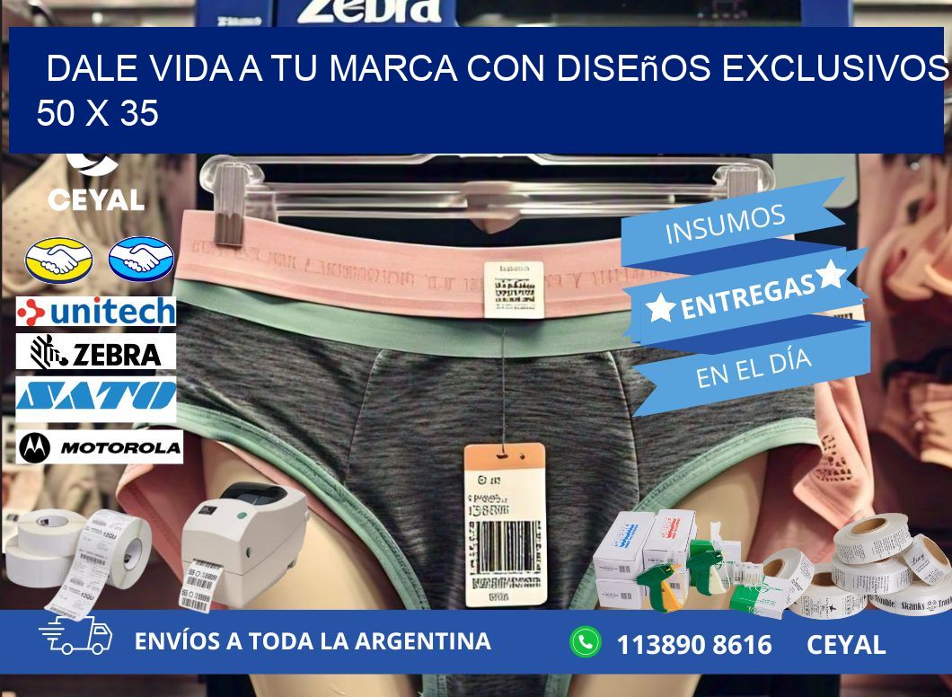 Dale Vida a tu Marca con Diseños Exclusivos 50 x 35