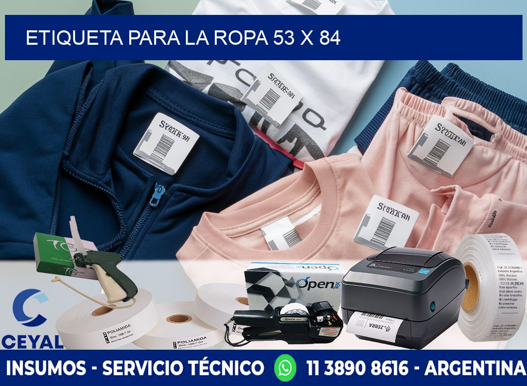 ETIQUETA PARA LA ROPA 53 x 84