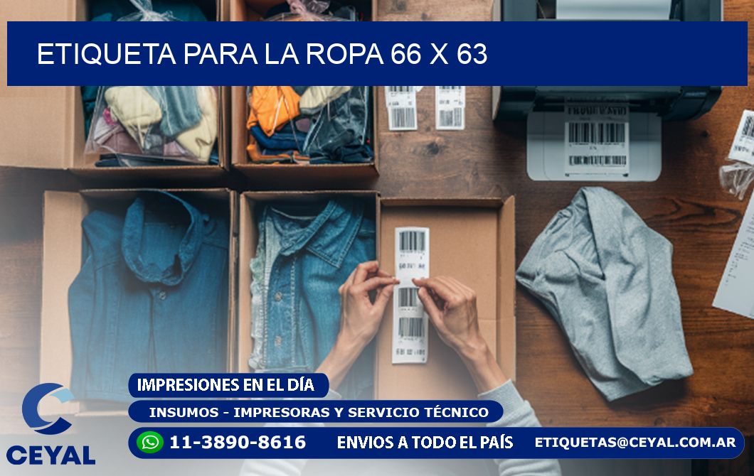 ETIQUETA PARA LA ROPA 66 x 63