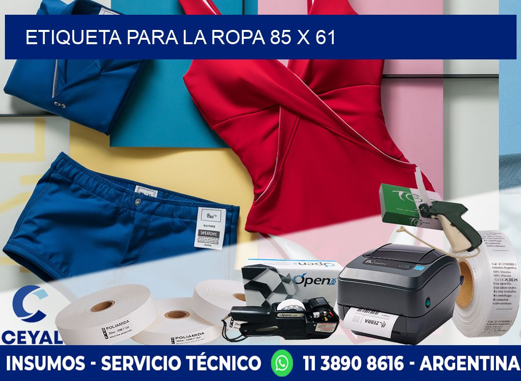 ETIQUETA PARA LA ROPA 85 x 61