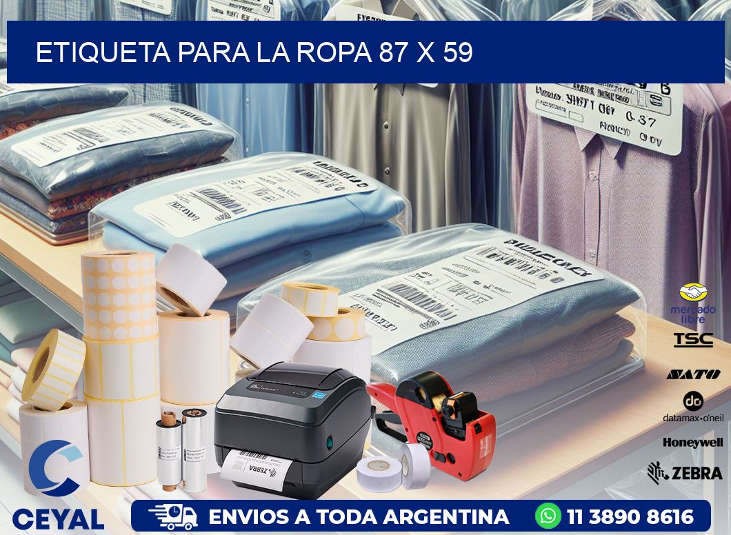 ETIQUETA PARA LA ROPA 87 x 59