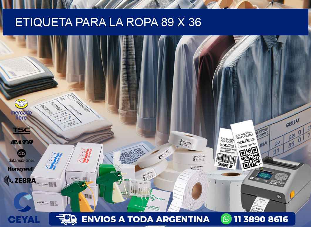 ETIQUETA PARA LA ROPA 89 x 36