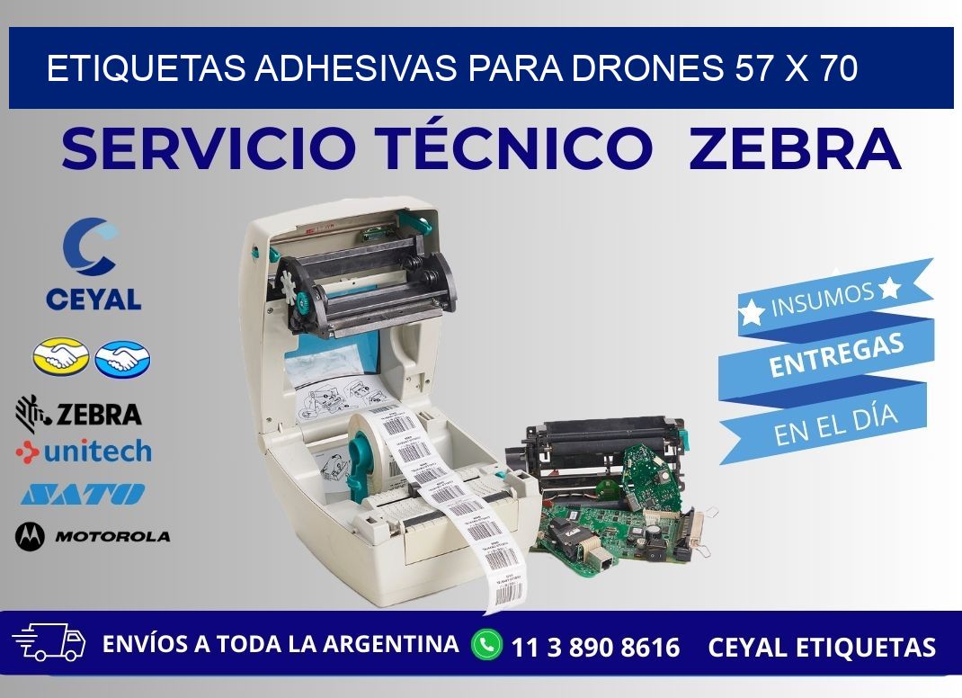 ETIQUETAS ADHESIVAS PARA DRONES 57 x 70