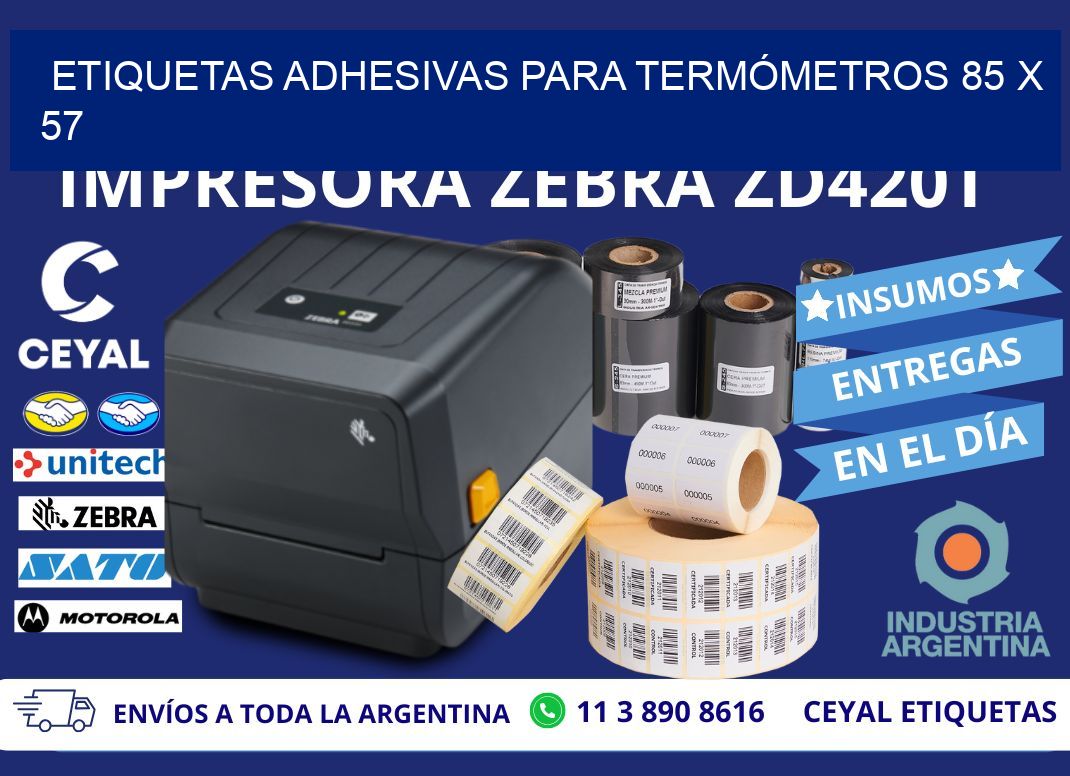 ETIQUETAS ADHESIVAS PARA TERMÓMETROS 85 x 57