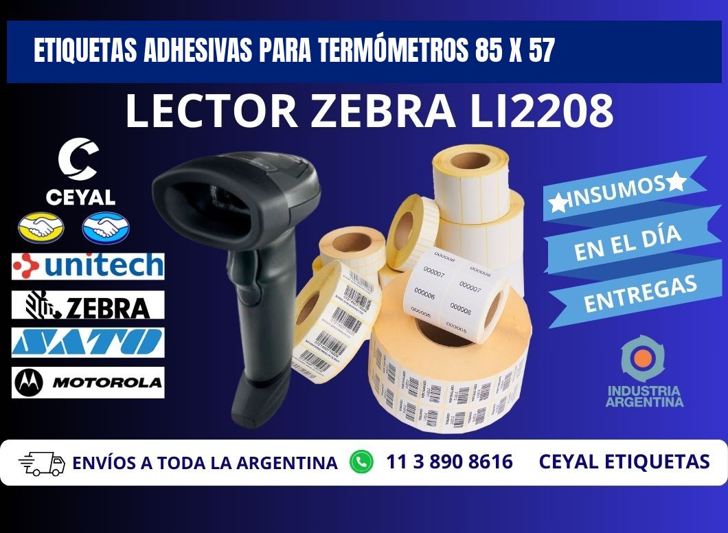 ETIQUETAS ADHESIVAS PARA TERMÓMETROS 85 x 57