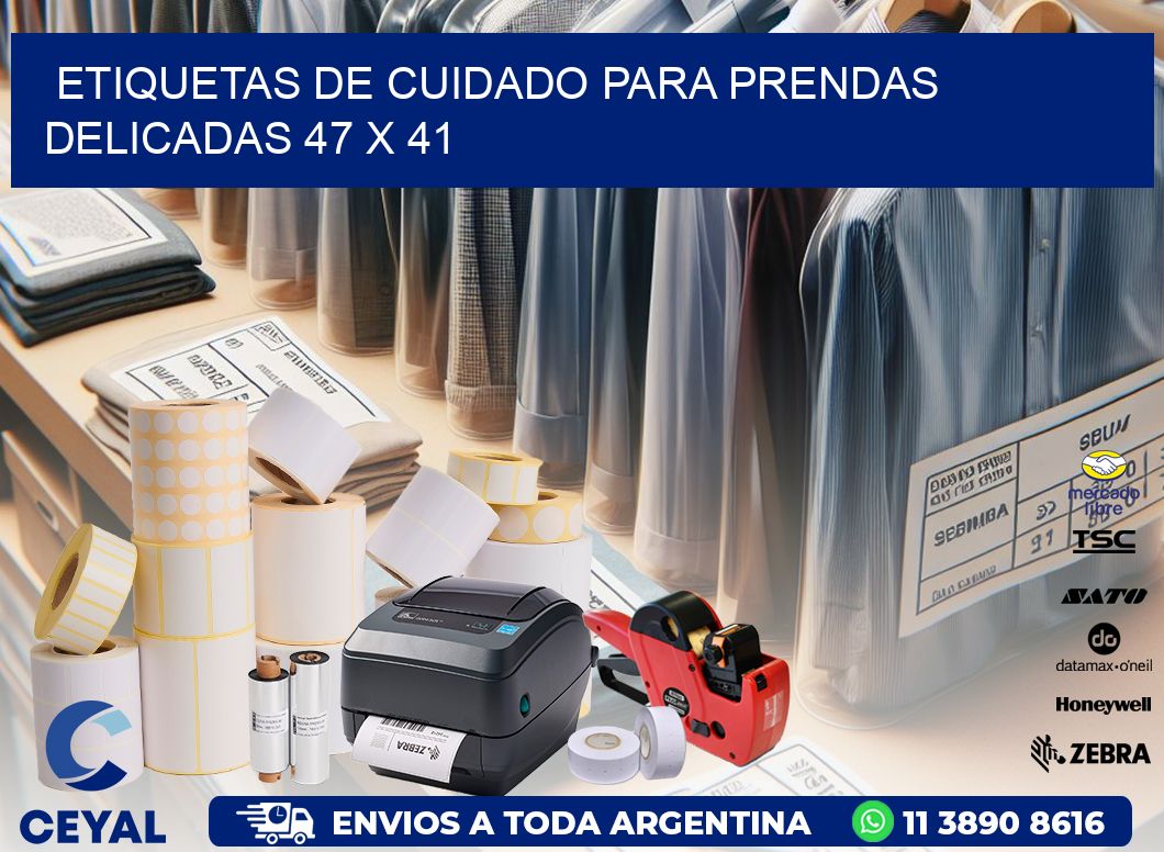 ETIQUETAS DE CUIDADO PARA PRENDAS DELICADAS 47 x 41
