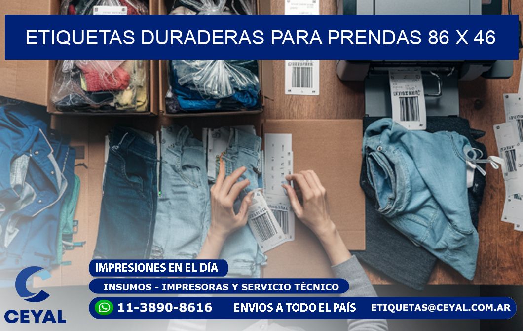 ETIQUETAS DURADERAS PARA PRENDAS 86 x 46