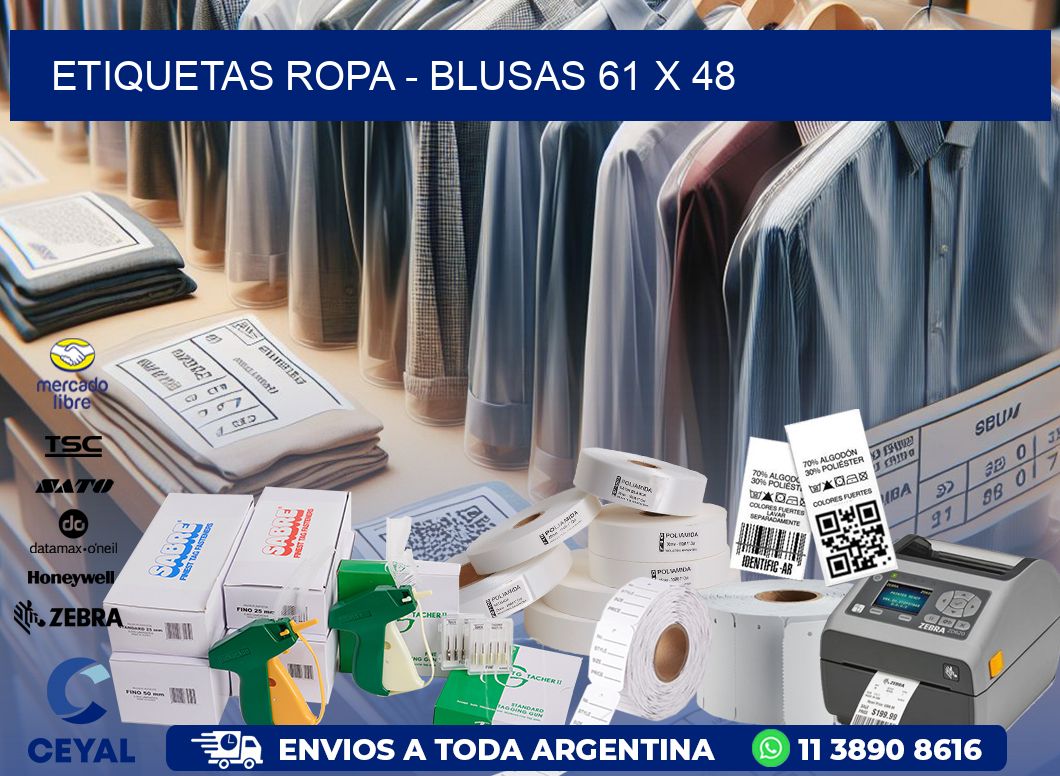 ETIQUETAS ROPA – BLUSAS 61 x 48