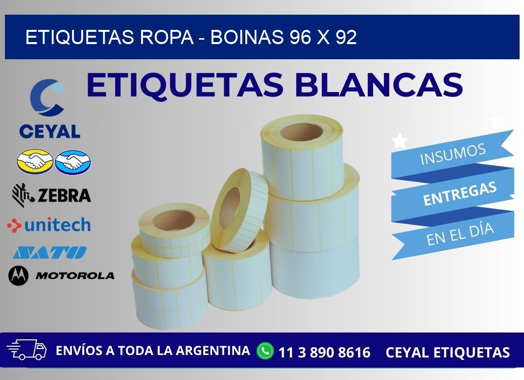 ETIQUETAS ROPA - BOINAS 96 x 92