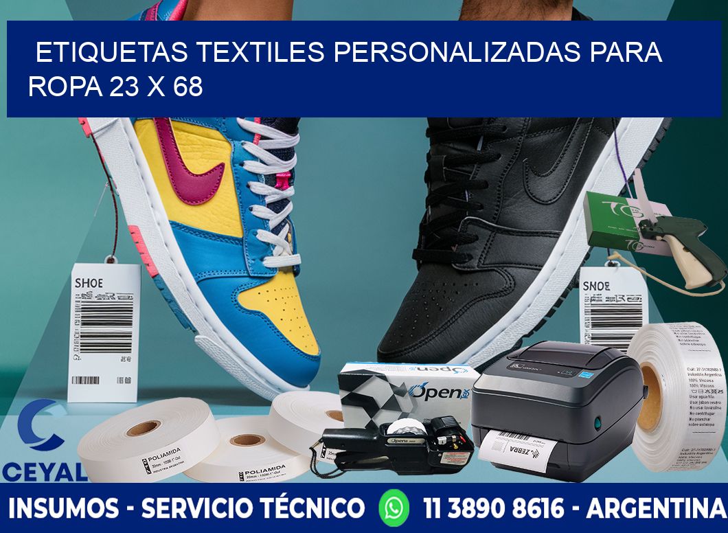 ETIQUETAS TEXTILES PERSONALIZADAS PARA ROPA 23 x 68