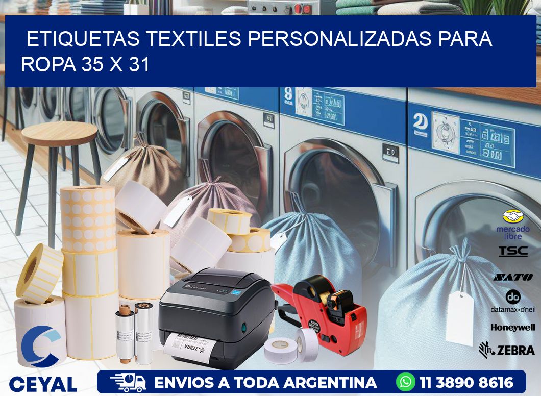 ETIQUETAS TEXTILES PERSONALIZADAS PARA ROPA 35 x 31