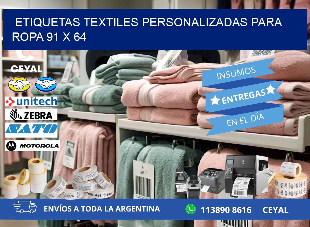 ETIQUETAS TEXTILES PERSONALIZADAS PARA ROPA 91 x 64
