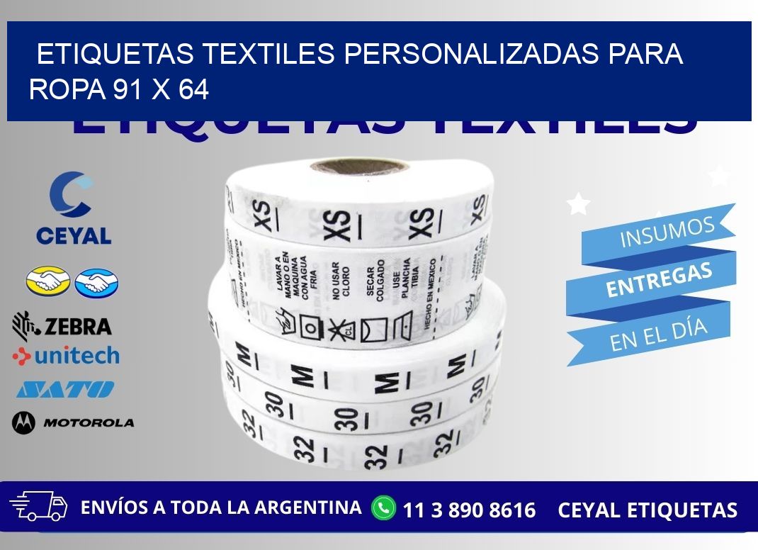 ETIQUETAS TEXTILES PERSONALIZADAS PARA ROPA 91 x 64