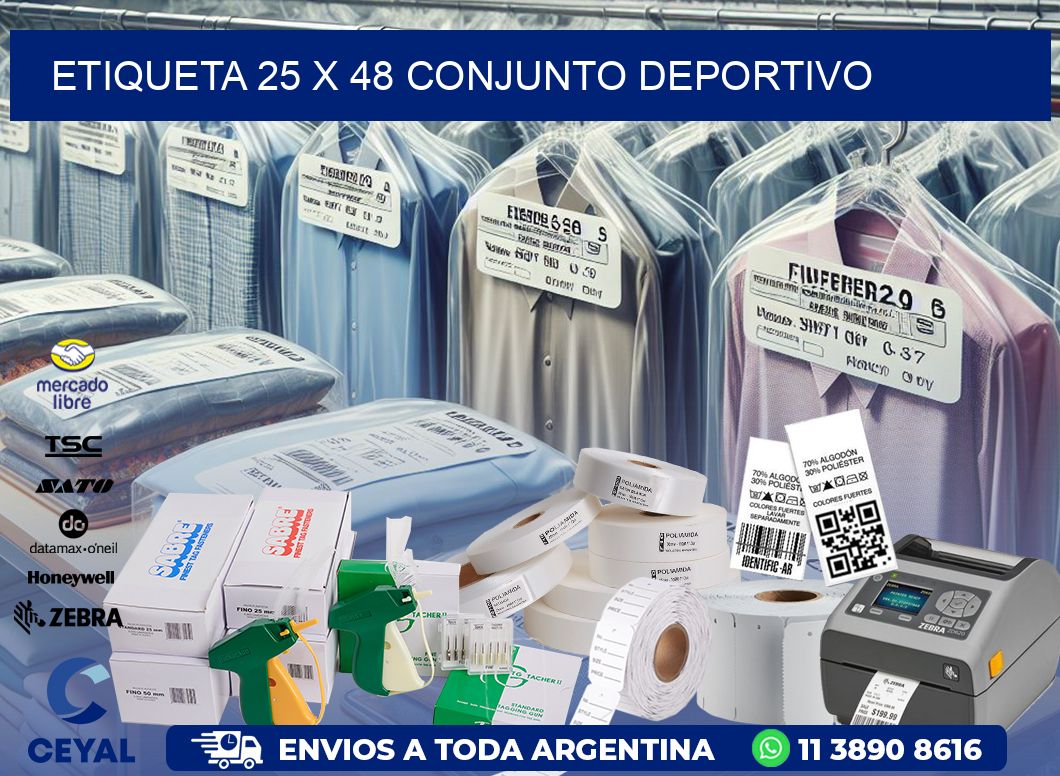Etiqueta 25 x 48 conjunto deportivo