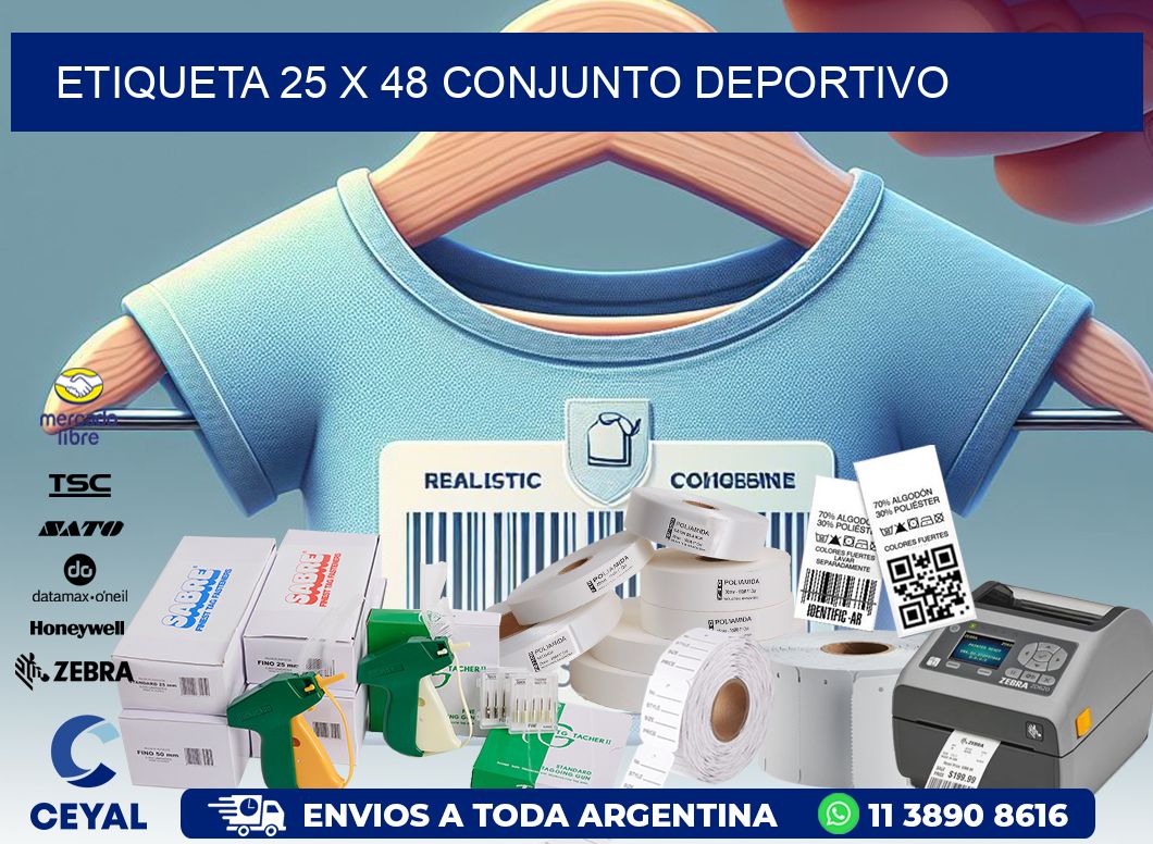 Etiqueta 25 x 48 conjunto deportivo