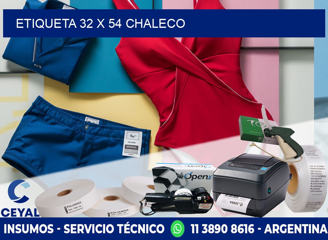 Etiqueta 32 x 54 chaleco