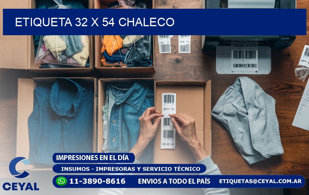 Etiqueta 32 x 54 chaleco