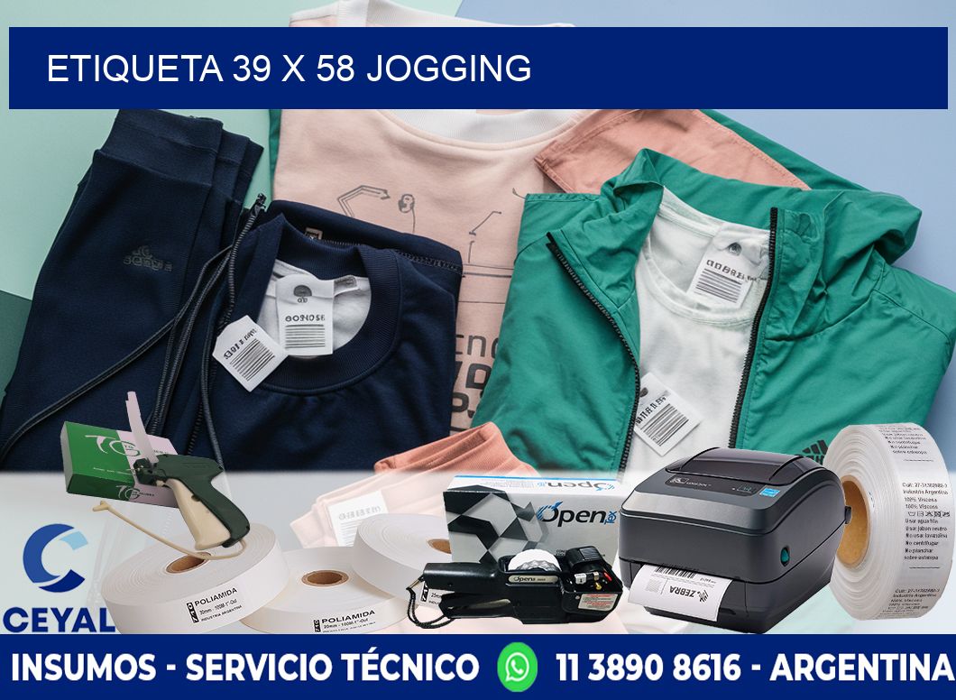 Etiqueta 39 x 58 jogging