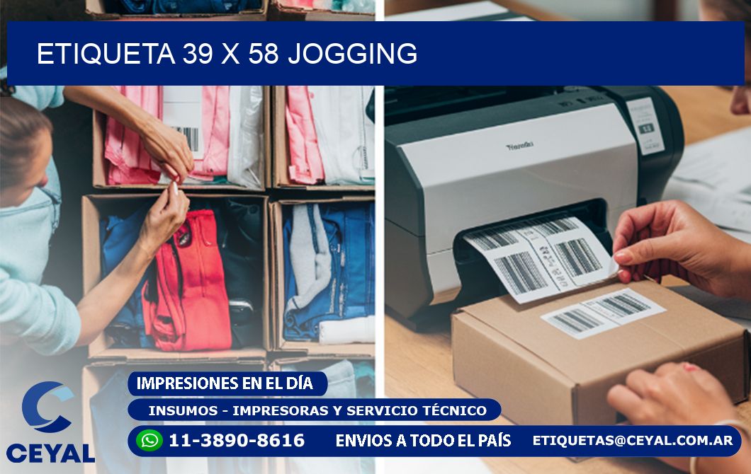 Etiqueta 39 x 58 jogging