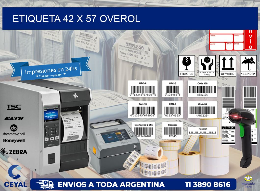 Etiqueta 42 x 57 overol