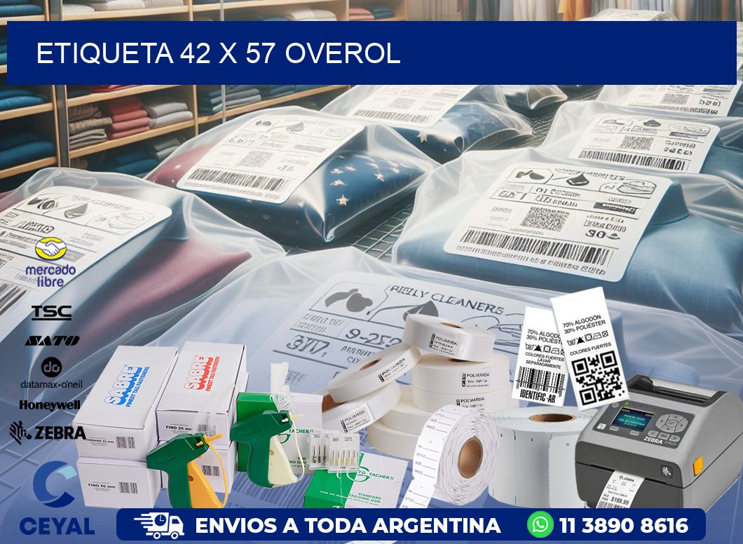 Etiqueta 42 x 57 overol