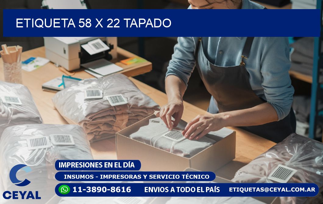 Etiqueta 58 x 22 tapado