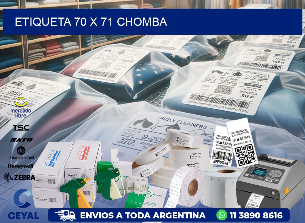 Etiqueta 70 x 71 chomba