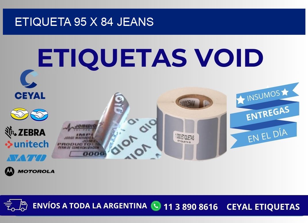 Etiqueta 95 x 84 jeans