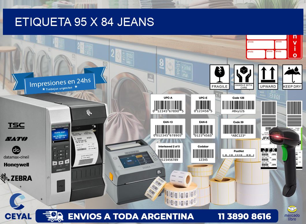 Etiqueta 95 x 84 jeans