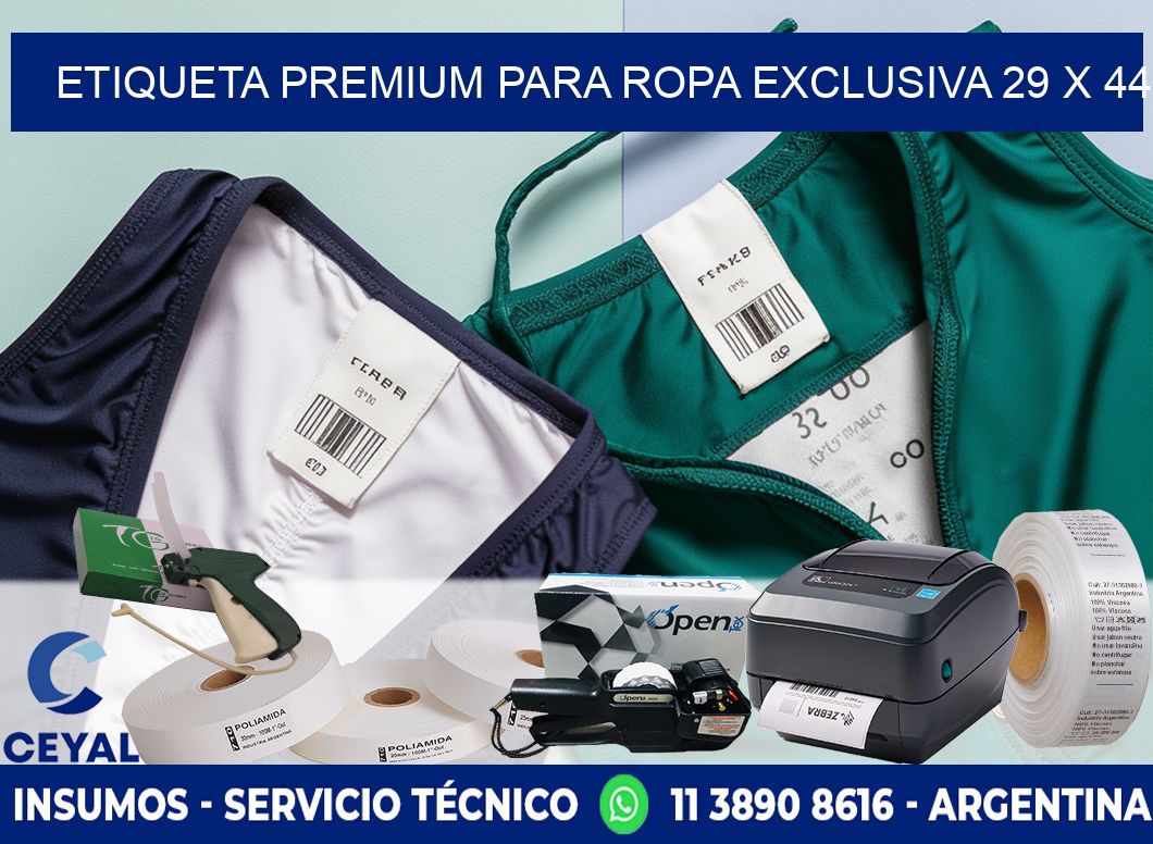 Etiqueta Premium para Ropa Exclusiva 29 x 44
