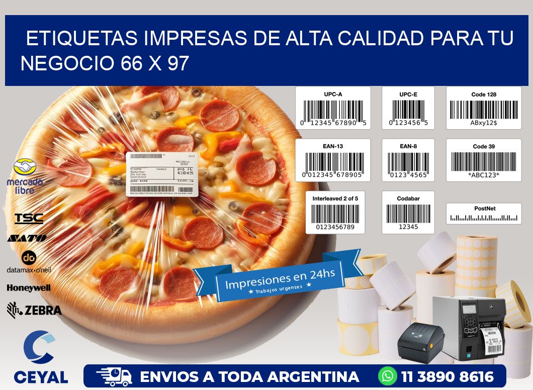 Etiquetas Impresas de Alta Calidad para tu Negocio 66 x 97
