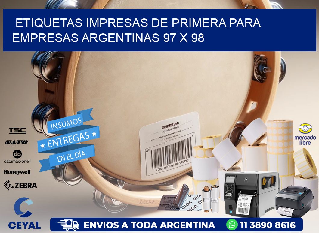 Etiquetas Impresas de Primera para Empresas Argentinas 97 x 98