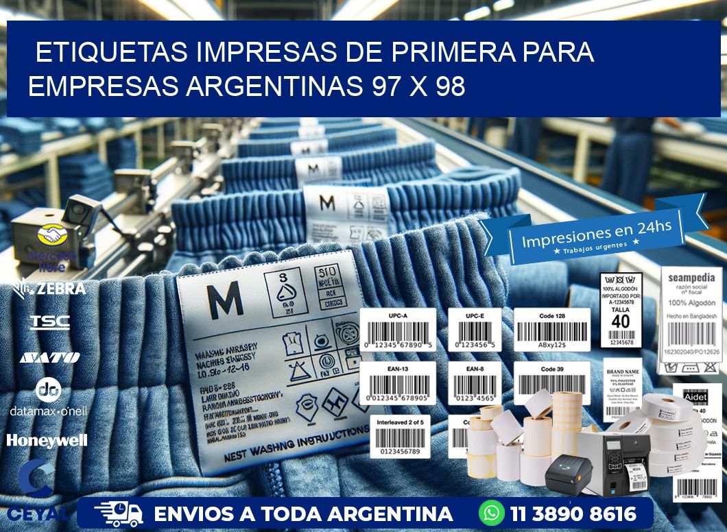 Etiquetas Impresas de Primera para Empresas Argentinas 97 x 98