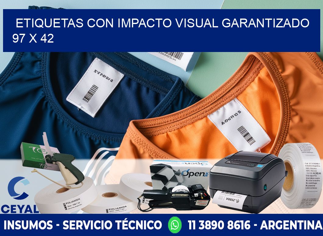 Etiquetas con Impacto Visual Garantizado 97 x 42