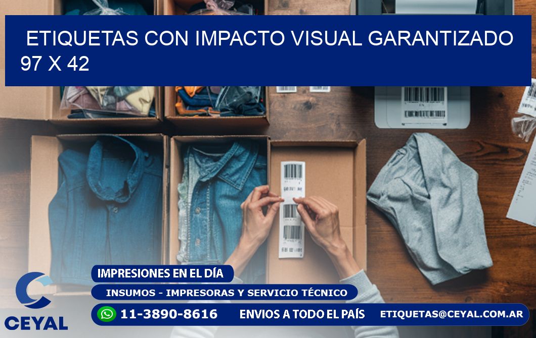 Etiquetas con Impacto Visual Garantizado 97 x 42