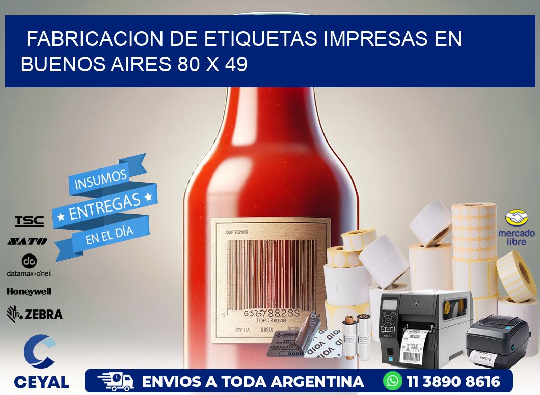 Fabricacion de Etiquetas Impresas en Buenos Aires 80 x 49