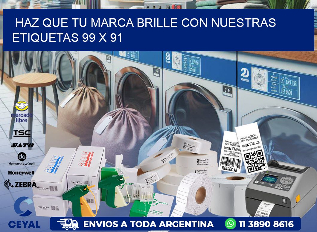 Haz que tu Marca Brille con Nuestras Etiquetas 99 x 91