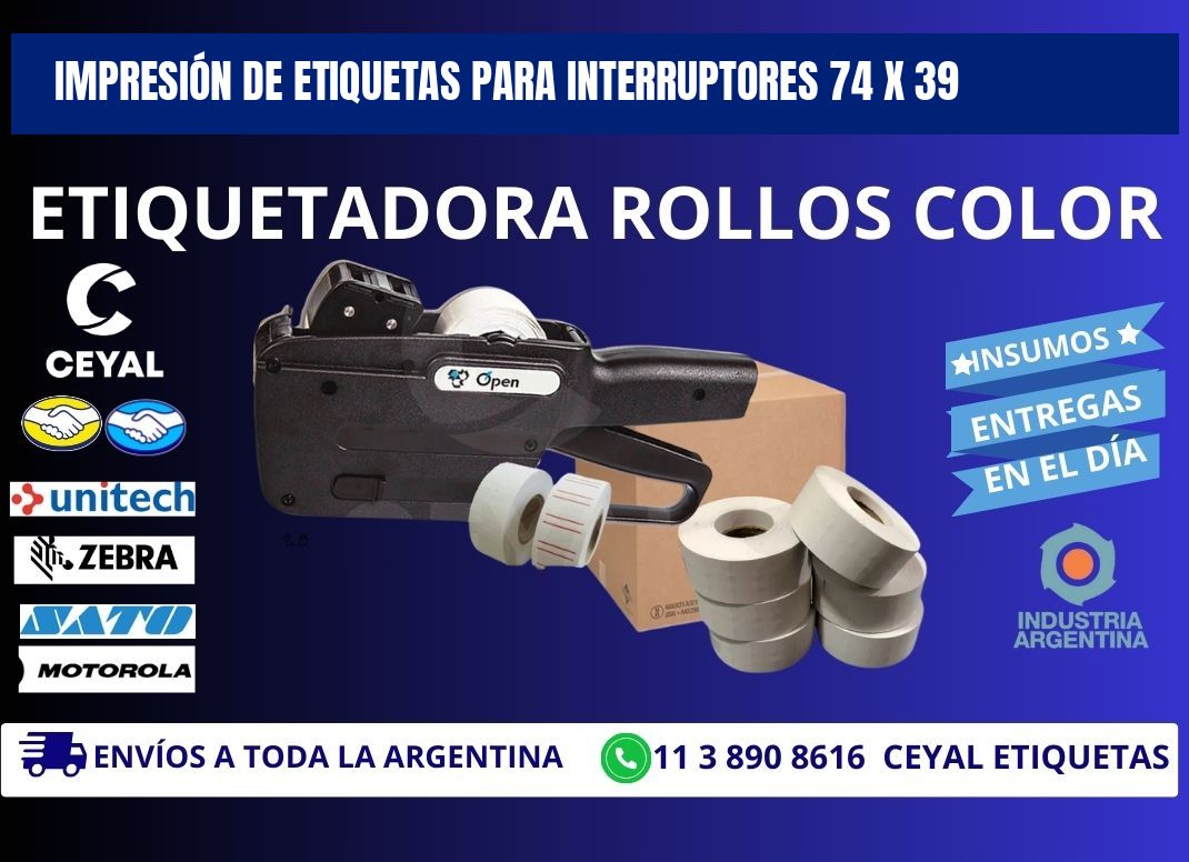 IMPRESIÓN DE ETIQUETAS PARA INTERRUPTORES 74 x 39
