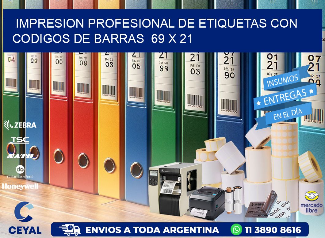 Impresion Profesional de Etiquetas con Codigos de Barras  69 x 21
