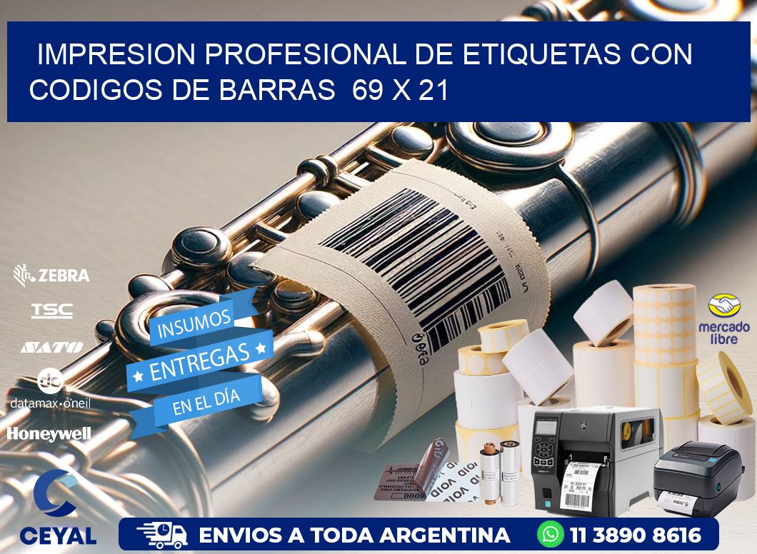 Impresion Profesional de Etiquetas con Codigos de Barras  69 x 21