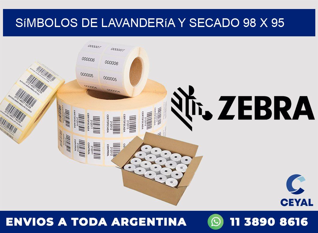 Símbolos de Lavandería y Secado 98 x 95