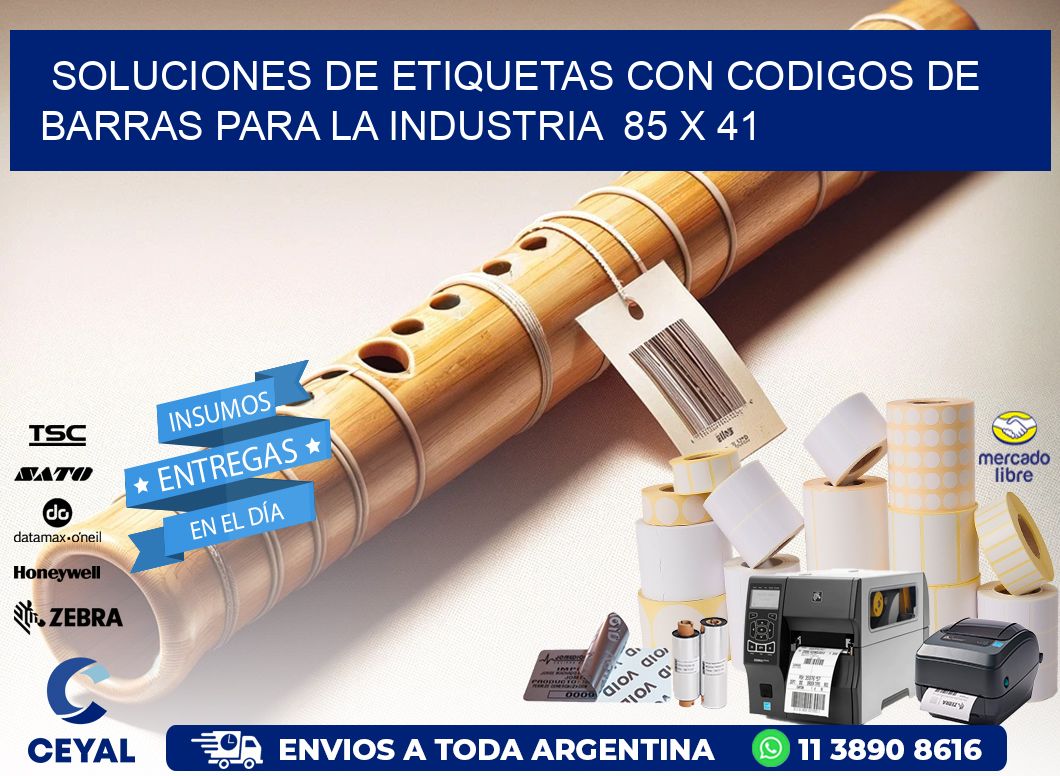 Soluciones de Etiquetas con Codigos de Barras para la Industria  85 x 41