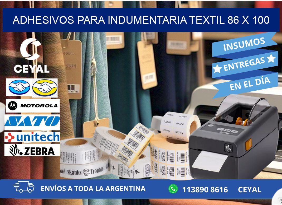 ADHESIVOS PARA INDUMENTARIA TEXTIL 86 x 100